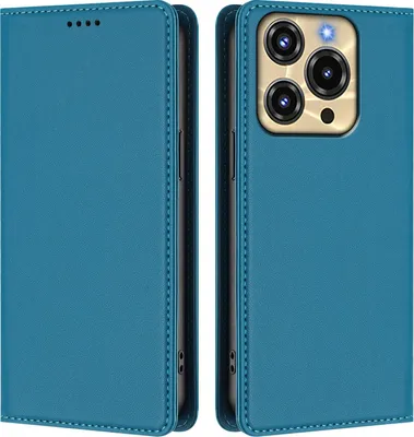 Produktbild von Handyhülle für Oukitel C69, Kunstleder Klapphülle Stoßfeste Magnetische Hülle mit Ständer Blau