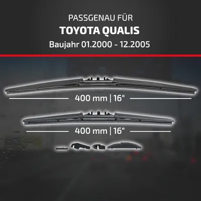 Produktbild von HEYNER® Scheibenwischer für TOYOTA QUALIS 01.2000 - 12.2005, HYBRID Flachbalkenwischer, Aerodynamisch & Flexibel, Nanographitbeschichtung