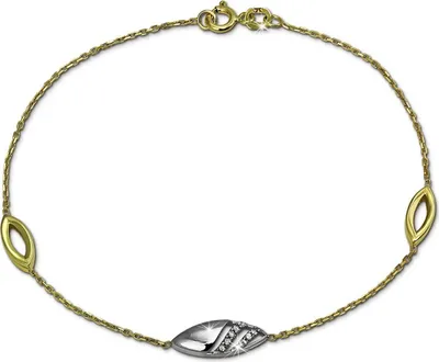 Produktbild von GoldDream 8 Karat Armband 18,5cm 333er Gold bicolor Glamour Zirkonia D2GDA5018T