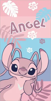 Produktbild von Disney Lilo und Stitch Pink Badetuch, Strandtuch 70x140cm (Schnell trocknend)