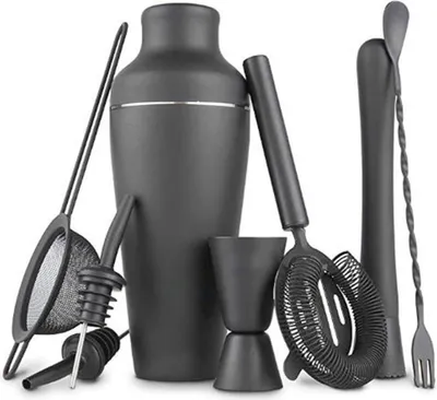 Produktbild von 8tlg Cocktail Shaker Cocktail Set Geschenk Mixer Making Kit Barkeeper Set