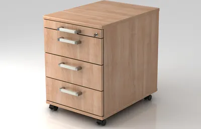 Produktbild von Rollcontainer AC30 CE, 60er Tiefe 42,8 x 58 x 59 cm, 1/3/3/3 HE