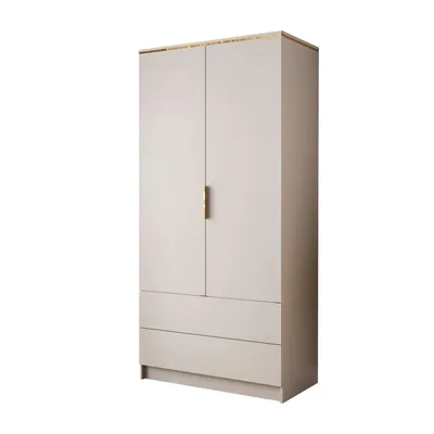 Produktbild von Kippschrank AURORA KASCHMIR 2D2S mit Schubladen Gold Chrom Griffe, ohne Spiegel