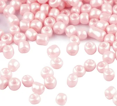 50g Rocailles Glasperlen 2mm Rocaillesperlen Perlen fädeln Schmuck basteln rosa