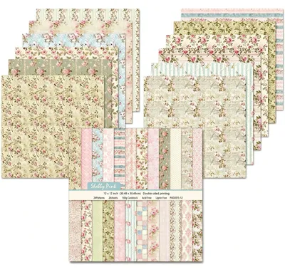 Obrázok produktu pre Papier na scrapbook, 24 listov, 30,5 x 30,5 cm, obojstranný, s motívmi kvetov