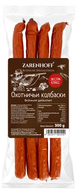Produktbild von Wurst - Ochotnichji Kolbaski, Schweinefleisch, Zarenhoff, 350 g