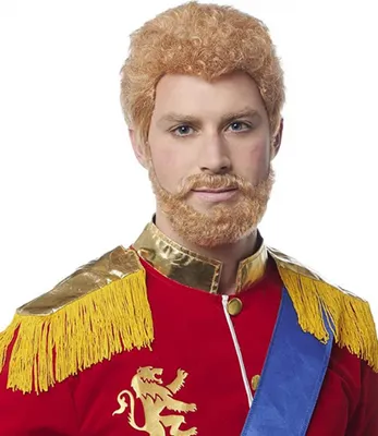 Produktbild von Royale Prinzenperücke mit Bart