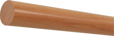 Produktbild von TIBU Buche Holz Handlauf Rundholz Ø 42 mm Geländer 0,3m - 5m, Länge 30 cm, Ende gekappt (sägerau) und ohne Halter