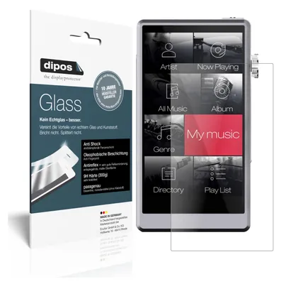 Produktbild von 2x Schutzfolie für iBasso DX150 matt - Anti-Shock 9H Folie dipos Glass