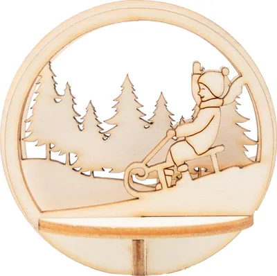 Produktbild von VBS Holz Steckmotiv für Acrylkugel 7.5 cm Durchmesser