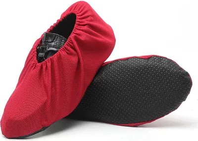 Produktbild von [3 Paar] Überschuhe Rutschfest Waschbar Wiederverwendbare Schuhüberzieher für Haushalt Verdickte Staubdichte Indoor Stiefelabdeckungen, Rotwein