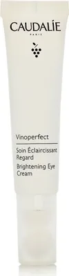 Produktbild von Caudalie Vinoperfect Aufhellende Augenpflege 15 ml, Augencreme, Frauen, Jeder Hauttyp, Antiaugenringe, Anti-pigmentation, Aufhellend, AQUA/WATER/EAU, BUTYLENE GLYCOL, CAPRYLIC/CAPRIC TRIGLYCERIDE, COCO-CAPRYLATE/CAPRATE, CAFFEINE,..., Tragen Sie die Vinoperfect Aufhellende Augenpflege morgens und abends mit der kühlenden...