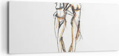 Produktbild von Bild auf Leinwand - Leinwandbild - Einteilig - Zeichnen Design Mode - 120x50cm - Wand Bild - Wanddeko - Wandbilder - Leinwanddruck - Bilder - Wanddekoration - Leinwand bilder - AB120x50-4139
