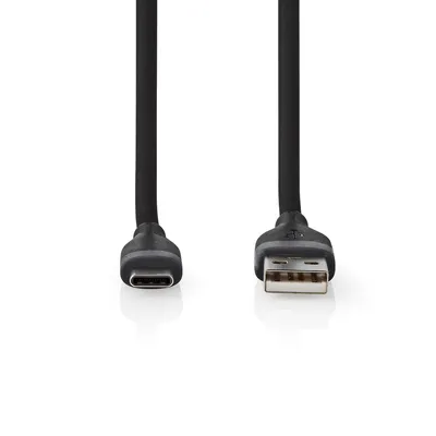 Immagine prodotto di Cavo USB Nedis - USB 2.0 - USB-A maschio - USB-C maschio - 15 W - 480 Mbps - Nichelato - 1,50 m - Rotondo - Silicone - Nero - Scatola