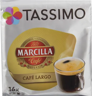 Produktbild von Tassimo Marcilla Cafe Largo - Large Desayuno Breakfast Coffee 16 Discs/Servings