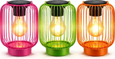 Produktbild von formano Solar LED Windlicht 3er Set Metall Außenleuchte Dämmerungssensor & IP44