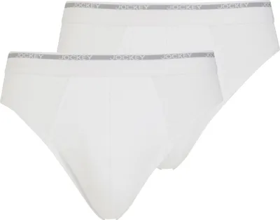 Produktbild von Jockey Herren Slips, 2er Pack - Modern Classic Brief, Baumwolle, einfarbig Weiß M