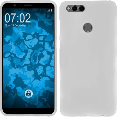 Produktbild von PhoneNatic Case kompatibel mit Huawei Honor 7x - weiß Silikon Hülle matt Cover