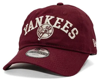 Zdjęcie produktu dla Czapka z daszkiem dla dzieci New Era - MLB College 9TWENTY - NY Yankees - Bordowa