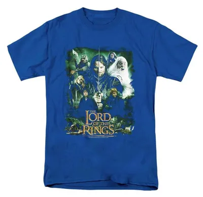 Image de T-shirt Lord of the Rings, modèle unie pour hommes/femmes, référence TV39169 (taille M), couleur bleu roi