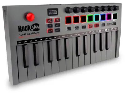 Produktbild von RockJam Go 25 Key USB & Bluetooth MIDI Keyboard Controller With 8 Backlit Drum