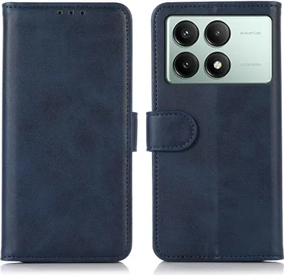 Produktbild von Mobigear Wallet  POCO X6 Pro Hülle Klapphülle Geldbörse - Blau