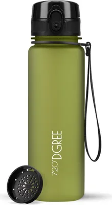 Produktbild von uberBottle softTouch Trinkflasche mit Sieb 500ml / Olive Green/ 720DGREE