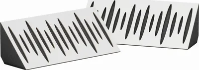 Zdjęcie produktu dla 2-pak - Wąska akustyczna narożna pułapka basowa | rozmiar: 23 x 50 cm | kolor: (biały, WAVE horizon)