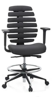 Produktbild von hjh OFFICE Counterstuhl ERGO LINE II WORK Arbeitsstuhl mit Armlehnen (höhenverstellbar) Stoff