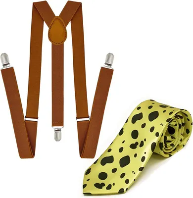 Imagen del producto de Suspensorios marrones, 2 unidades, con clips metálicos, elásticos, para Halloween