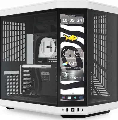 Zdjęcie produktu dla HYTE X50, Midi Tower, PC, Biały, ATX, EATX, ITX, micro ATX, Kopolimer akrylonitrylo-butadieno-styrenowy (ABS), Silikon, Stal, Gaming