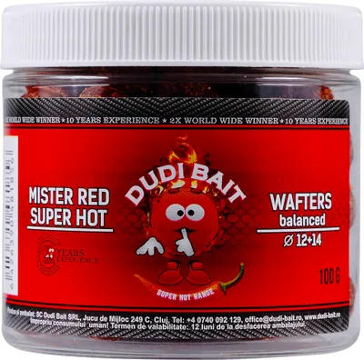 Produktbild von Wafters Dudi Bait Mister Red Super Hot 12mm/14mm 100g Hakenkugeln