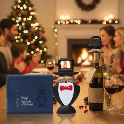 Image de Omgoods - Ouvre-bouteille vintage 3-en-1 AH SO - Élégant tire-bouchon avec boîte cadeau