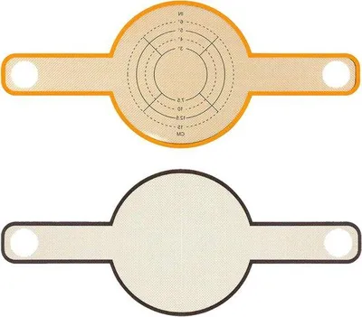 Produktbild von Famanu Backmatte für Dutch Oven mit langen Griffen - wiederverwendbare Silikon Backmatte