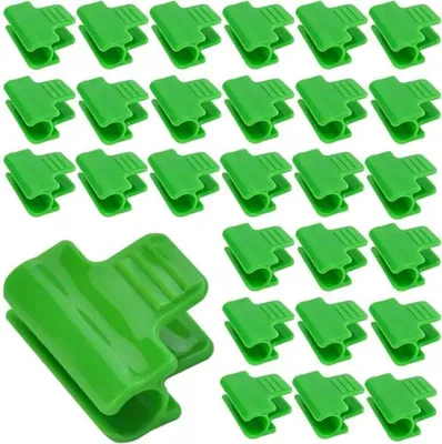 Produktbild von Gewächshausklammern - - 30er-Pack - Kunststoff - Durchmesser 16 mm - Farbe Grün
