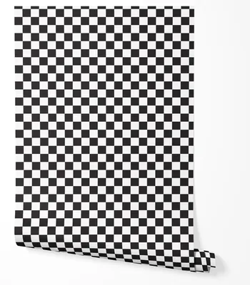 Produktbild von Selbstklebende Tapete Möbelfolie Schwarz Weiß Kleinkariert Schachbrett Muster Modern Tapete Wohnzimmer Schlafzimmer Küche Flur Wanddeko 2,5m x 0,5m