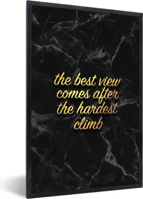 Produktbild von MuchoWow® Gerahmtes Poster Zitate - Sprichwörter - Gold - Marmor 20x30 cm - Poster mit Schwarzem Bilderrahmen Wandposter Rahmen Foto Bilder - Drucken - Bilder Poster im Rahmen