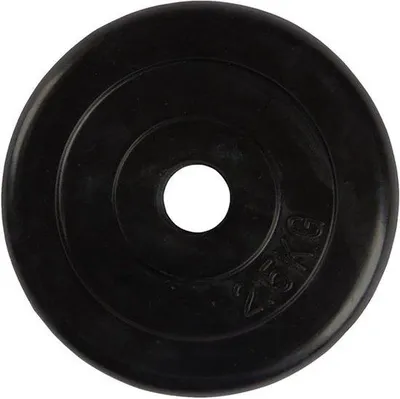 Productafbeelding van Rubberen Gewichtsschijf 30 mm - 2.5 kg - Halterplaat Voor Krachttraining