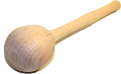 Produktbild von Teigkneter aus Holz 30 cm | Küchenstab aus Holz | Teigballen | Teigstampfer aus Holz
