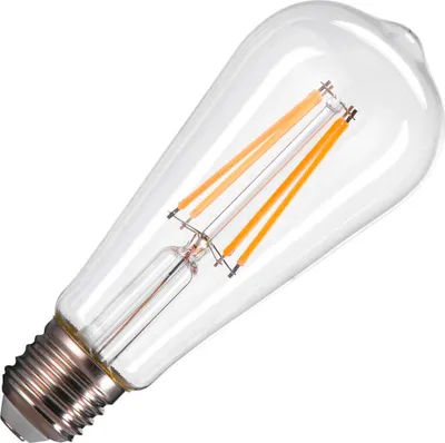 Produktbild von SLV 1005268 ST58 E27, LED Leuchtmittel, Lampe transparent 7,5W 2700K CRI90 320°