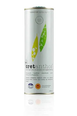 Produktbild von CRETANTHOS® 02533 - Organic Olivenöl EVOO 500ml Dose von Kreta