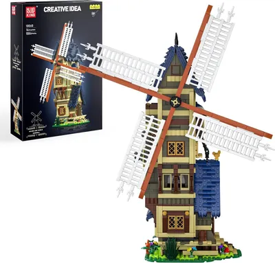 Produktbild von COIL Spielbauklötze, Mittelalterliche Holländische Windmühle,Bausteinset, Bauklötze, Mould King 10060, MOC-Mittelalterliche Windmühlen, 1584 St.