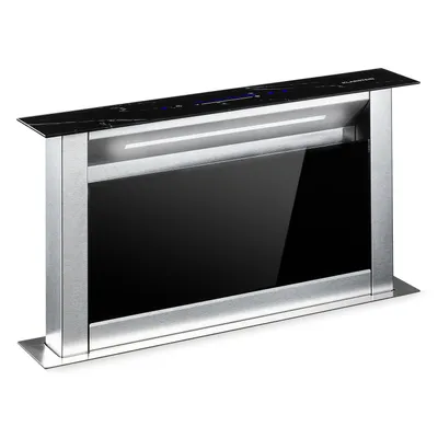 Produktbild von Klarstein Downdraft-Dunstabzugshaube, Versenkbare Abzugshaube, Leise Dunstabzugshauben mit Filter, Dunstabzugshaube 60cm, Umluft/Abluft Dunsthaube mit 10 Stufen, Dunstabzug 576 m³/h Luftstrom
