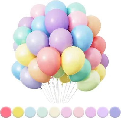 Productafbeelding van Ballonnen pastel - Set van 100 - 25 cm kleurrijke ballonnen verjaardag (pastel)