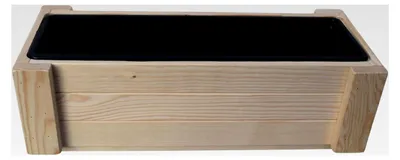Produktbild von Großer Holz Pflanzkübel Außen 82,5 x 21,5 x 25 cm Rechteckiger Blumenkasten für Garten, Balkon und Terrasse aus Rohholz