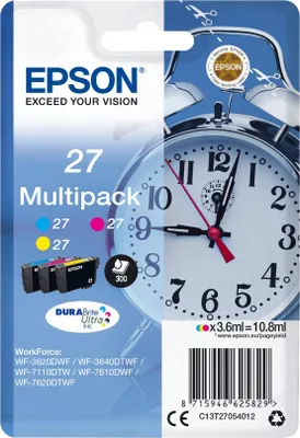 Zdjęcie produktu dla Epson 27 Multi-Pack - 3-pak - 10,8 ml - żółty, cyjan, magenta