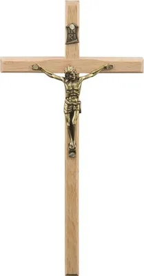 Immagine prodotto di Croce pendente in legno leggero da 15 cm