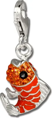 Produktbild von SilberDream orange Charm Fisch Zirkonia Damen 925 Silber Charmsanhänger GSC507O