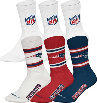 Produktbild von NFL Uni Socken, 6er Pack - NFL Teams, 6Pack Crew Socks, Football, Logo, Baumwollmischung New England Patriots 2/Weiß 43-46