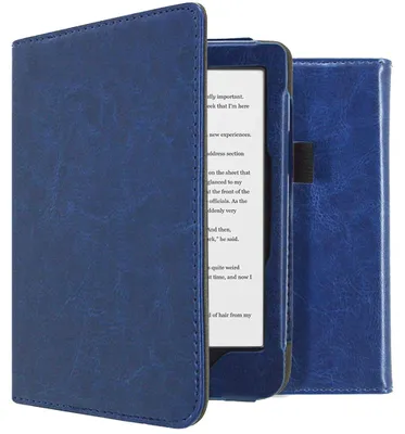 Imagen del producto de Estuche tipo libro de cuero vegano para Kobo Clara HD - Azul oscuro